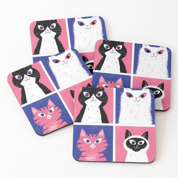 Item preview, Pop art cats designed and sold by ChonkypurrArt.