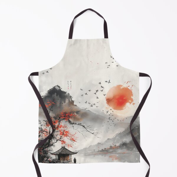 Item preview, japaness sunset mountain art designed and sold by Rockwpapart.