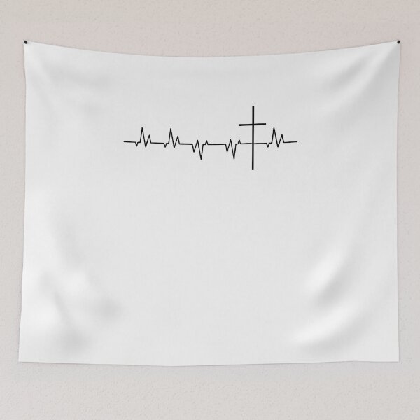 Item preview, Christian Cross Heartbeat V2 designed and sold by TeeTimeGuys.