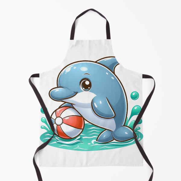 Item preview, cartoon dolphins play a ball. designed and sold by MzulhilmiZam.