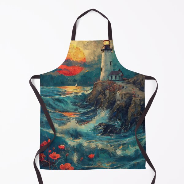 Item preview, ligh house with sunset designed and sold by Rockwpapart.