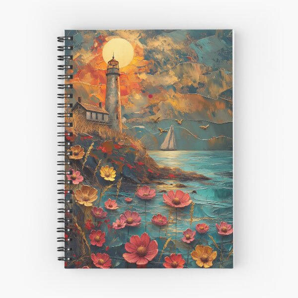 Item preview, Painting lighthouse and sunset boat   designed and sold by Rockwpapart.