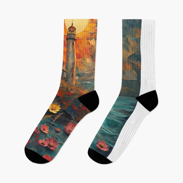 Item preview, Painting lighthouse and sunset boat   designed and sold by Rockwpapart.