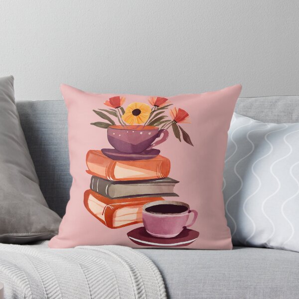 Item preview, Books Flowers and Coffee Cup, Cute Watercolor designed and sold by FarmOfCuties.