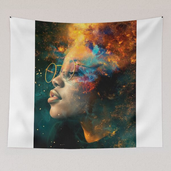 Item preview, african gold art sky painting  designed and sold by Rockwpapart.