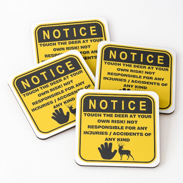 Item preview, NOTICE - Touch at your own risk (Deer) designed and sold by ArtsyCity.