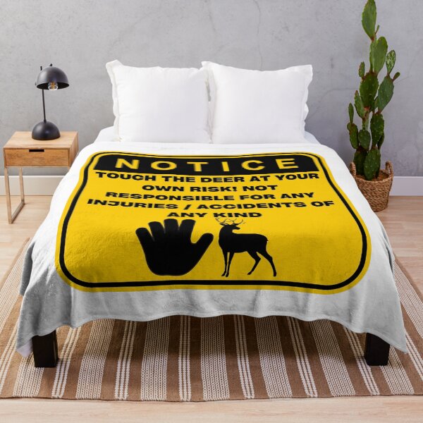 Item preview, NOTICE - Touch at your own risk (Deer) designed and sold by ArtsyCity.
