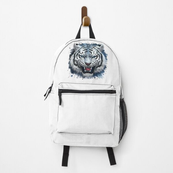 Item preview, Eager White Tiger - Polygon Background- designed and sold by PolygonPinnacle.