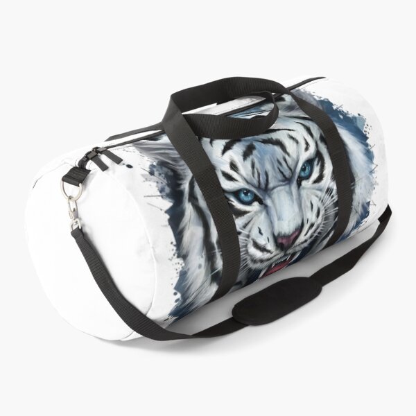 Item preview, Eager White Tiger - Polygon Background- designed and sold by PolygonPinnacle.