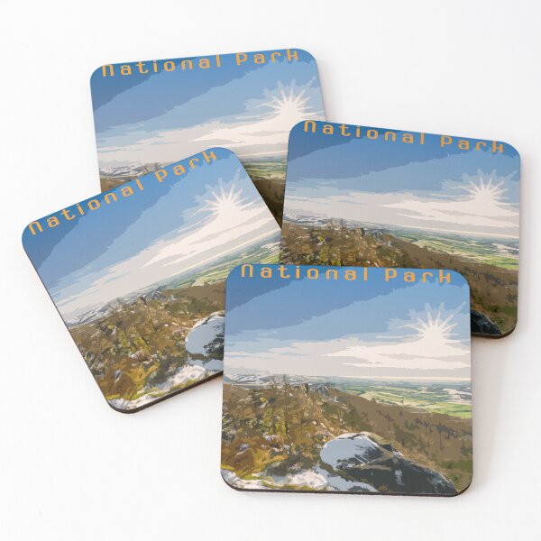 Item preview, Retro travel poster The Roaches, Peak District, UK. designed and sold by RobThorley.