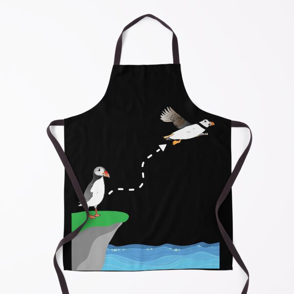 Item preview, Cute Atlantic puffin on sea cliff puffin lover flying puffin  designed and sold by Artstastic.