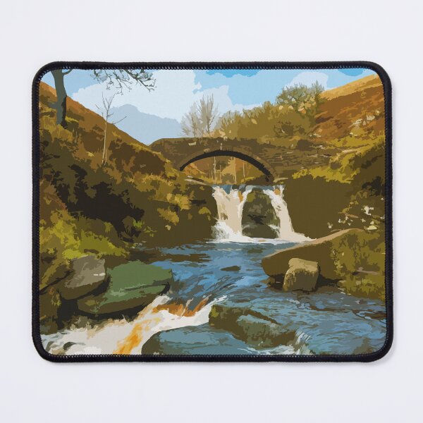 Item preview, Retro travel poster Three Shire Heads, Peak District. designed and sold by RobThorley.