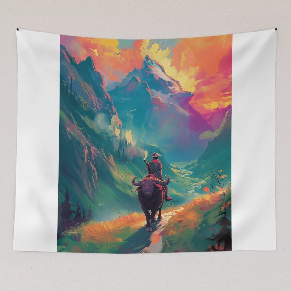 Item preview, buffalo landscape art designed and sold by Rockwpapart.
