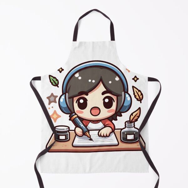 Item preview, Kawaii Writer With Ink Bottle designed and sold by CanvasCutie.