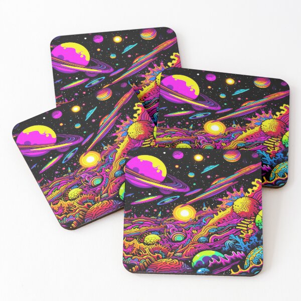 Item preview, SPACE AND PLANETS PSYCHEDELIC ART IN NEON COLORS designed and sold by PSYNOVA.
