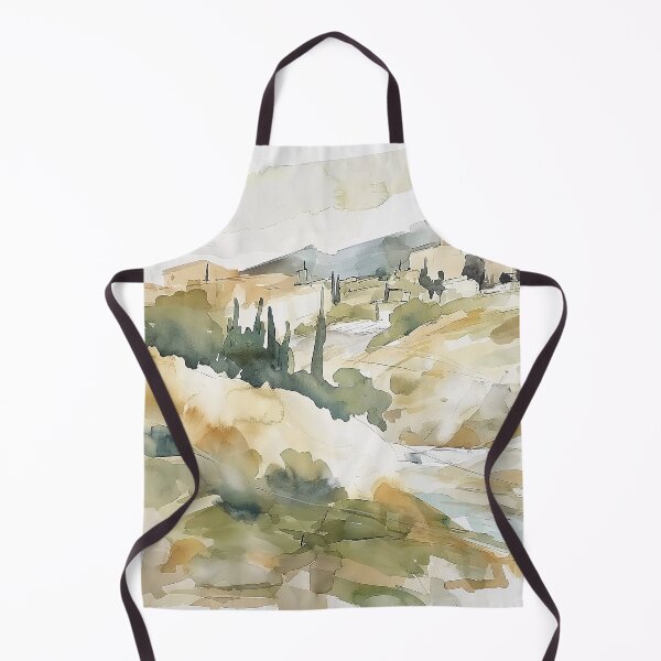 Item preview, Grecian Horizon Watercolor Art - Abstract Mediterranean Vista designed and sold by aricutcia.