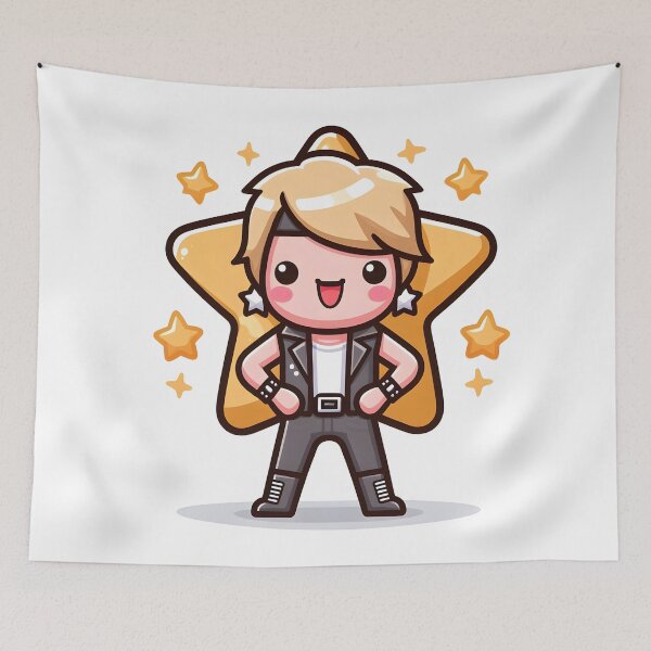 Item preview, Kawaii Rockstar: Star-Shaped Earrings designed and sold by CanvasCutie.