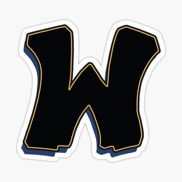 W black / yellow Sticker