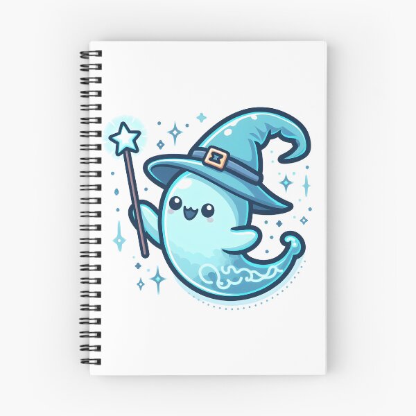 Item preview, Kawaii Luminous Banshee With Wizard Hat Waving A Magic Wand designed and sold by CanvasCutie.