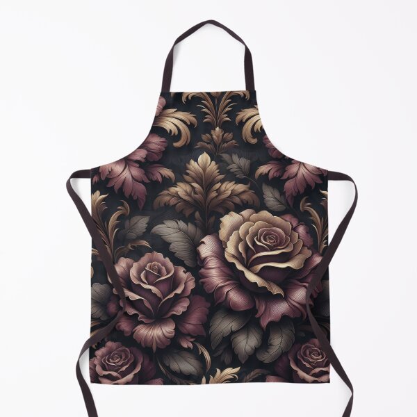 Item preview, Dark Lavender & Matte Gold Damask With Roses designed and sold by DesignsByPrnces.
