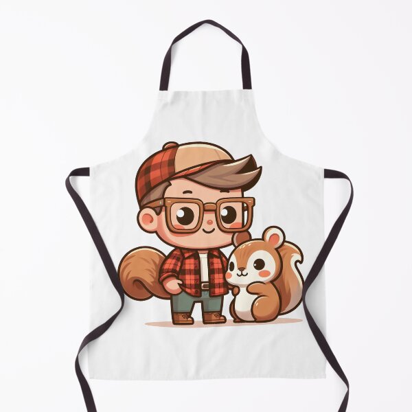 Item preview, Kawaii Lumberjack With Flannel Jacket And Wooden Glasses designed and sold by CanvasCutie.