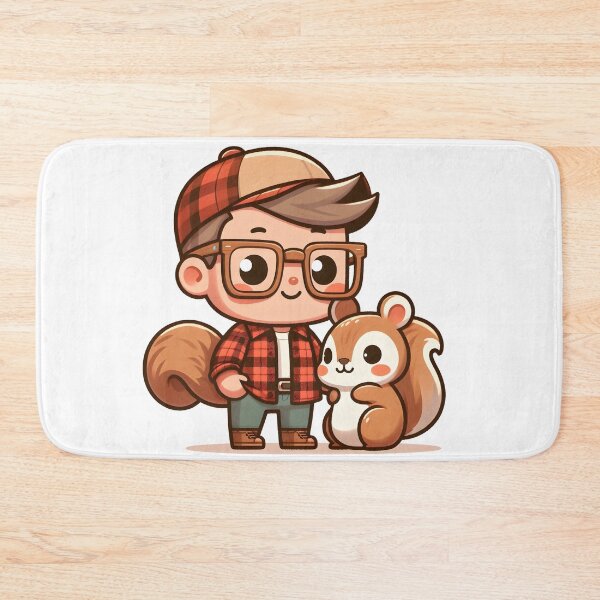 Item preview, Kawaii Lumberjack With Flannel Jacket And Wooden Glasses designed and sold by CanvasCutie.