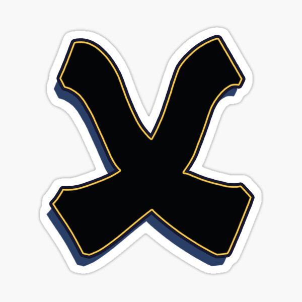X black / yellow Sticker