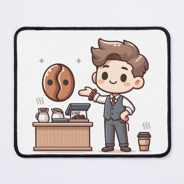 Item preview, Kawaii Barista With A Coffee Bean Bracelet designed and sold by CanvasCutie.
