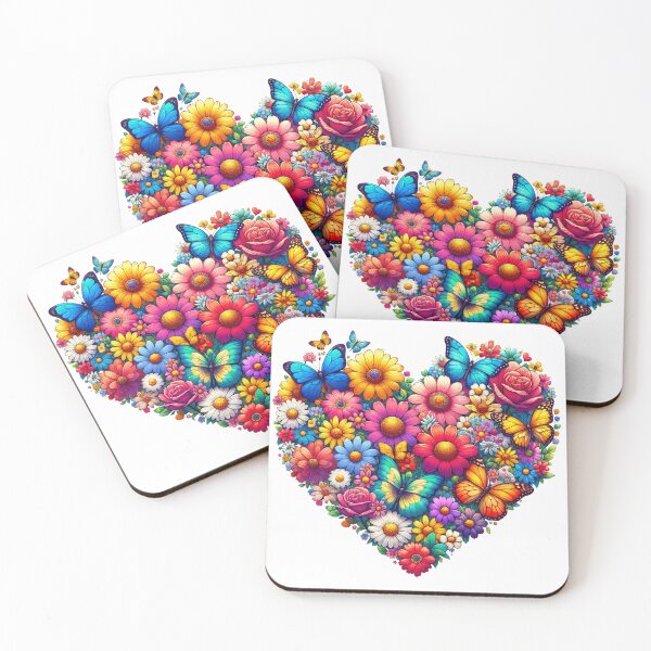 Item preview, Floral Heart Butterflies designed and sold by Margival.