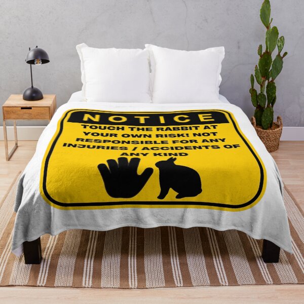 Item preview, NOTICE - Touch at your own risk (Rabbit) designed and sold by ArtsyCity.