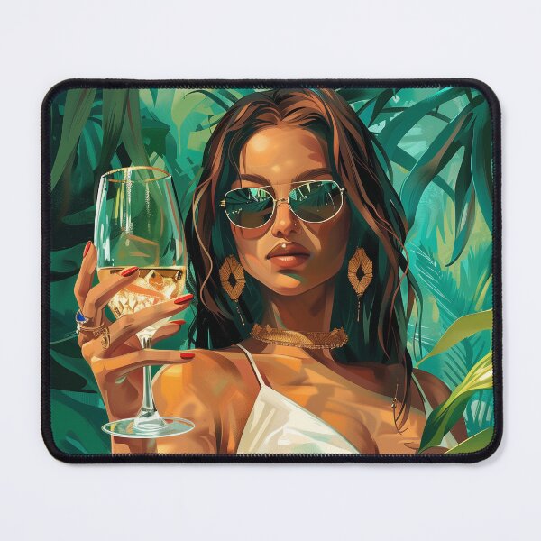 Item preview, woman dring art jungle designed and sold by Rockwpapart.