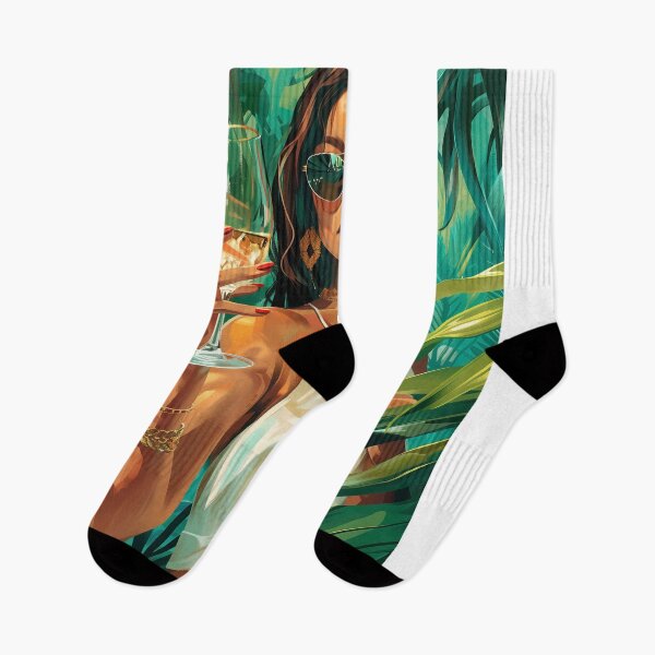 Item preview, woman dring art jungle designed and sold by Rockwpapart.