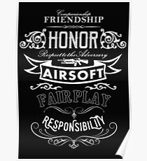 AIRSOFT PRINCIPLES - CHALK BOARD Poster
