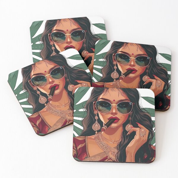 Item preview, indian woman smoking fashion designed and sold by Rockwpapart.