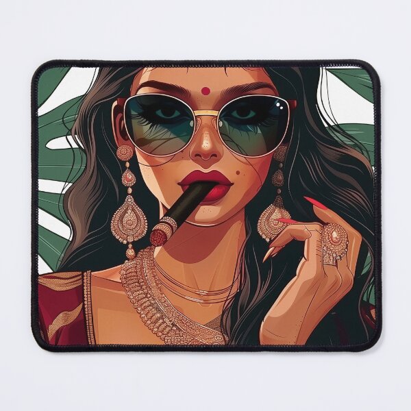 Item preview, indian woman smoking fashion designed and sold by Rockwpapart.