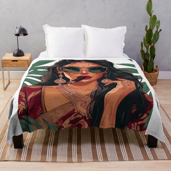 Item preview, indian woman smoking fashion designed and sold by Rockwpapart.