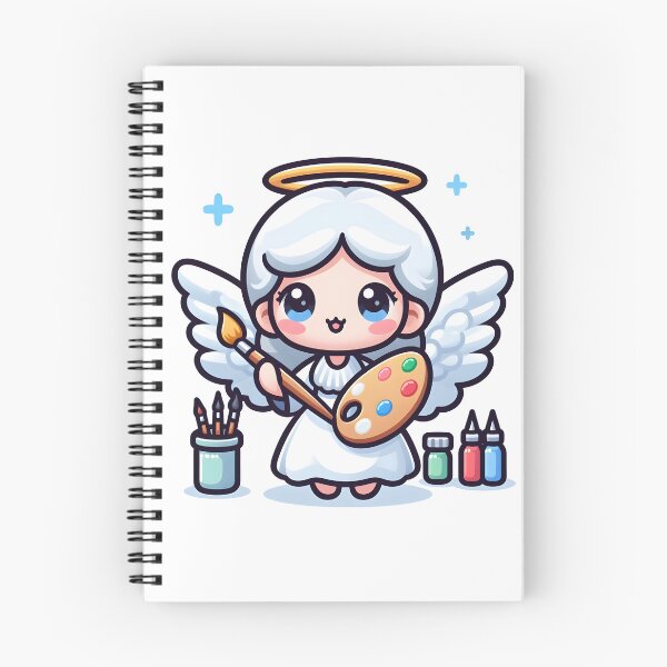 Item preview, Kawaii Pleasant Angel With A Palette And Brush designed and sold by CanvasCutie.