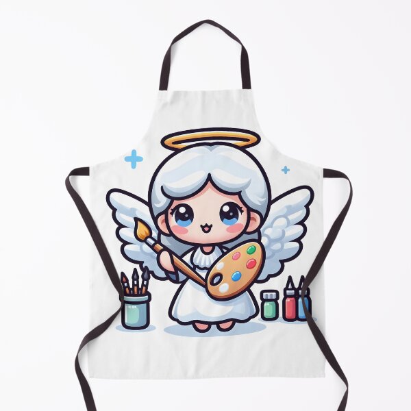 Item preview, Kawaii Pleasant Angel With A Palette And Brush designed and sold by CanvasCutie.