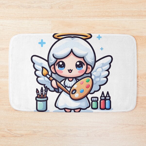 Item preview, Kawaii Pleasant Angel With A Palette And Brush designed and sold by CanvasCutie.