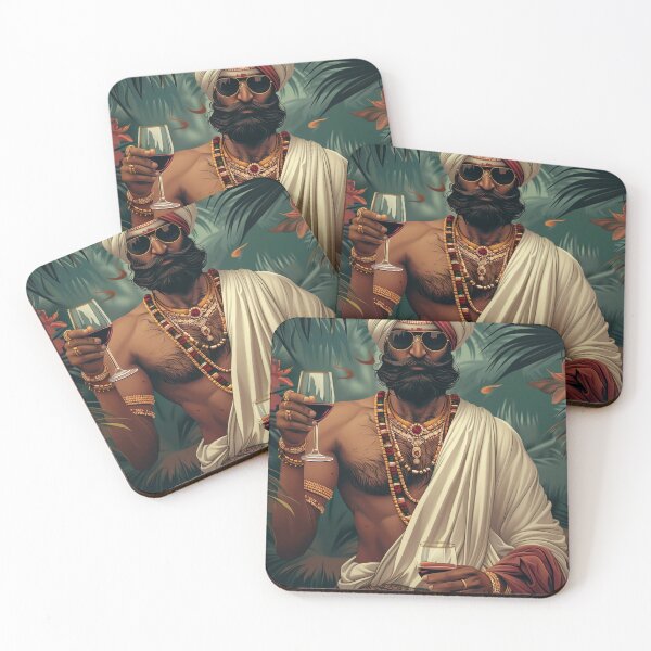 Item preview, Indian man with whiskey bhodi designed and sold by Rockwpapart.