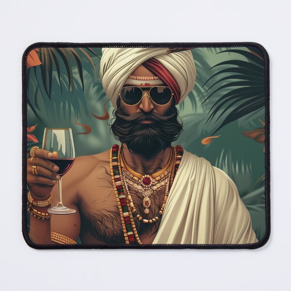 Item preview, Indian man with whiskey bhodi designed and sold by Rockwpapart.