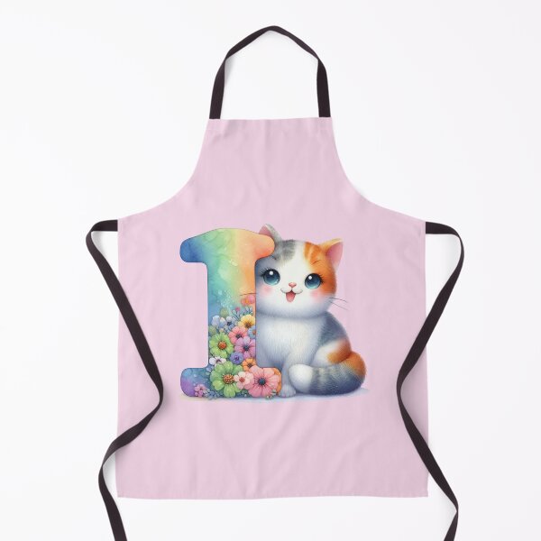 Item preview, Cute Cat Rainbow Letter I designed and sold by NettiesWallArt.