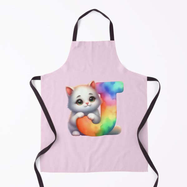 Item preview, Cute Cat Rainbow Letter J designed and sold by NettiesWallArt.
