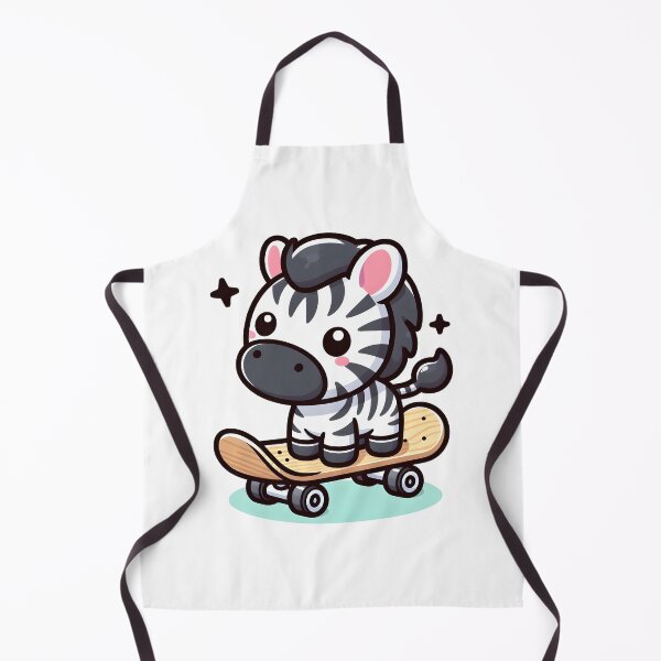 Item preview, Kawaii Zebra: A Skateboard designed and sold by CanvasCutie.