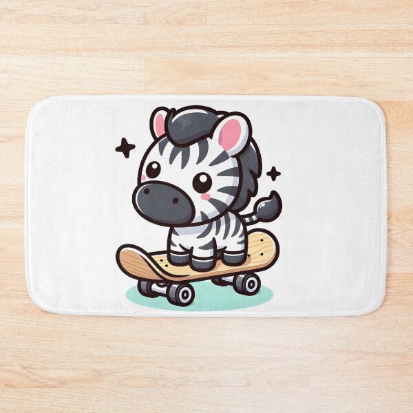 Item preview, Kawaii Zebra: A Skateboard designed and sold by CanvasCutie.