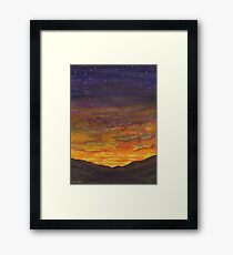Stormy Mountain Sunset Framed Print