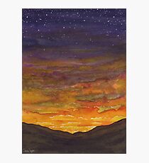 Stormy Mountain Sunset Photographic Print