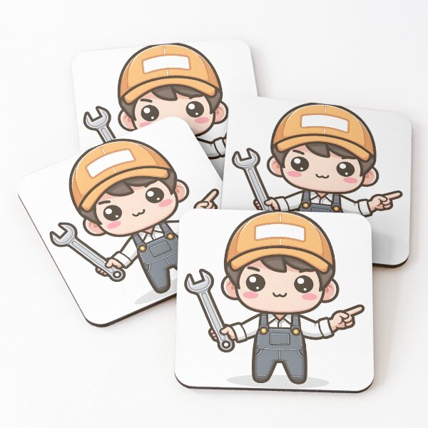 Item preview, Kawaii Mechanic: Wearing A Cap designed and sold by CanvasCutie.