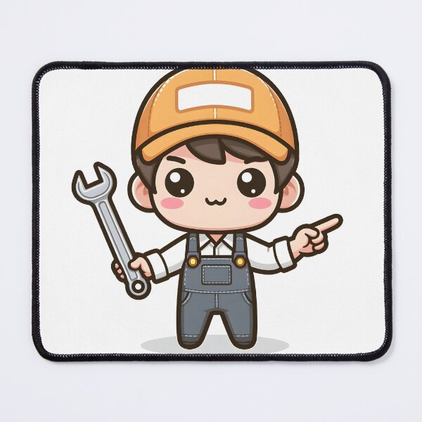 Item preview, Kawaii Mechanic: Wearing A Cap designed and sold by CanvasCutie.