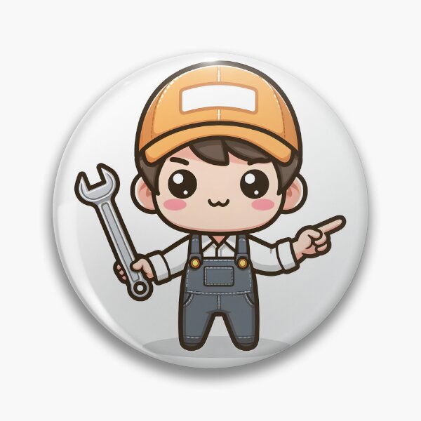 Item preview, Kawaii Mechanic: Wearing A Cap designed and sold by CanvasCutie.